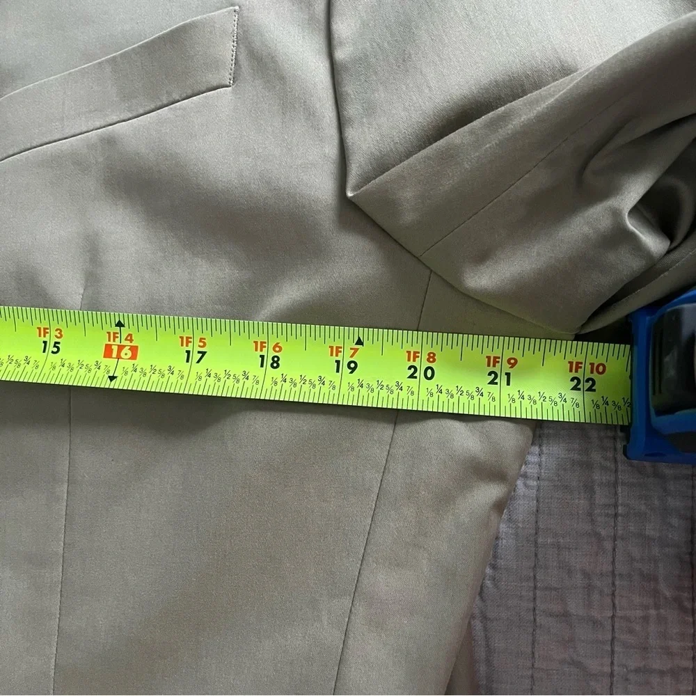Banana Republic Sport Coat Blazer Cotton Khaki Tan Slim Fit Stretch Men’s 44R‎